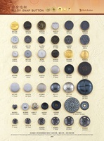 Boutons-pression ronds en métal sans nickel pour vêtements, boutons-pression plaqués personnalisables avec une solution de fixation élégante