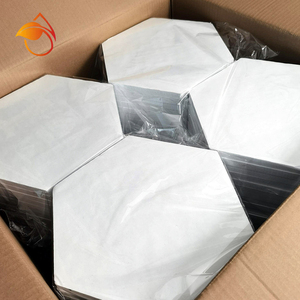 Nhà máy Outlet giảm tiếng ồn vật liệu âm thanh bằng chứng tấm Tường hình lục giác polyester sợi Pet Bảng điều khiển âm thanh - Product Image 4