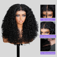 Perruques Courtes Bob en Cheveux Humains Naturels, Ondulées et Bouclées, avec Dentelle Frontale HD, Style Pixie Birman, pour Femmes
