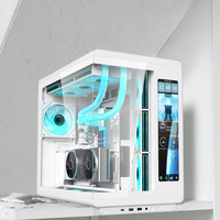 Boîtier de PC de jeu de haute qualité le plus populaire OEM étuis d'ordinateur et tours en acier armoire de PC de bureau ATX écran LCD en option