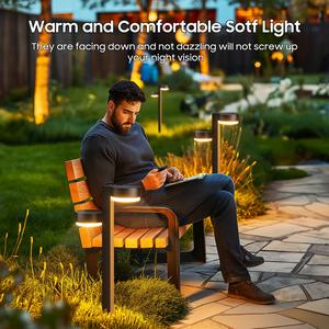 ไฟสวนพลังงานแสงอาทิตย์แบบกันน้ำสำหรับภายนอกอาคาร แพ็คคู่ 2 ชิ้น เหมาะสำหรับตกแต่งสวน ทางเดิน ทางรถวิ่ง - Product Image 6