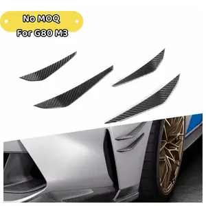 MRD Front Rear Canard Fit For BMW G80 G82 M3 M4 2021+ Dry Carbon Fiber MP Style Rear Bumper.