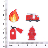 Porte-clés en PVC sur le thème de l'équipement de lutte contre l'incendie, personnalisable, produit promotionnel, porte-clés en caoutchouc souple