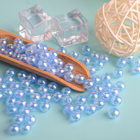 Perles en plastique ABS transparentes imitation perle de qualité AAA de 8/10/12 mm avec trou pour la fabrication de bijoux et de sacs DIY
