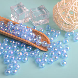 ลูกปัดมุกพลาสติก ABS ใสขนาด8/10/12มม. ลูกปัดมุกใสแบบ DIY มีรูสำหรับทำกระเป๋าเครื่องประดับ - Product Image 2