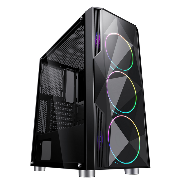 SAMA OEM Serve Desktop case Full Side Acrylic Window Design Computer case Tempered Glass Gaming Pc case