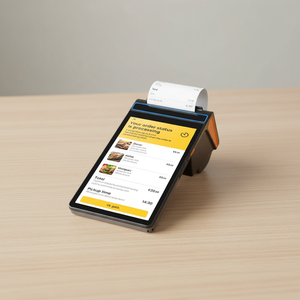 เครื่องลงทะเบียนเงินสดแบบพกพาสำหรับร้านค้าปลีกขนาด8นิ้ว3G Wi-Fi มือถือ4G เครื่องลงทะเบียนบาร์โค้ด USB NFC HP80 COM - Product Image 1