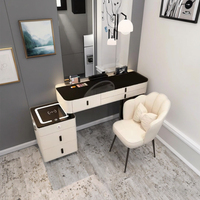 Luxe moderne minimaliste petite Table de maquillage miroir éclairé luxe nordique chambre coiffeuse intelligente sans fil maison salon