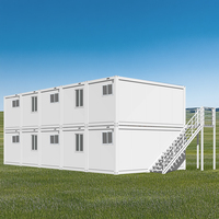 Maison préfabriquée en conteneur de 40 pieds sur deux étages, projet de maison modulaire à 4 chambres