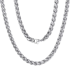 Collar de Cadena de Acero Inoxidable de 3, 4, 5, 6, 7 y 8 mm para Mujer, Cadena para Clavícula, Uso Diario, Regalo, Joyería - Product Image 1