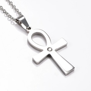 Pendentif croix Ankh égyptienne ancienne en acier inoxydable pour collier, pour hommes et femmes, couleur argent et or, amulette rétro, bijoux, cadeaux - Product Image 5