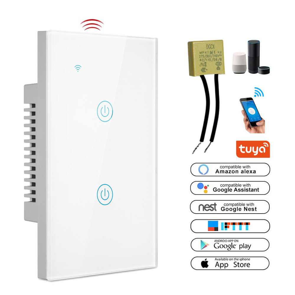Wifi WiFi Light Smart Switch Gang Touch Wall Compatible With