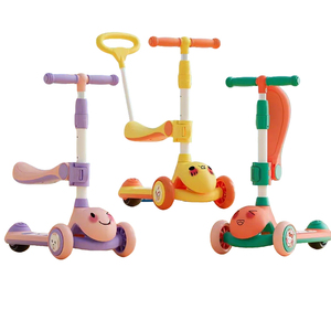 Patinete de Acero 3 en 1 para Niños, Juguete para Montar con 3 Ruedas, Asiento Plegable de Altura Ajustable, Luz Incluida, Edades 8-12 - Product Image 2