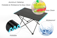 Table pliante en aluminium Portable, OEM, pour barbecue pique-nique, jardin, pêche plage, camping,