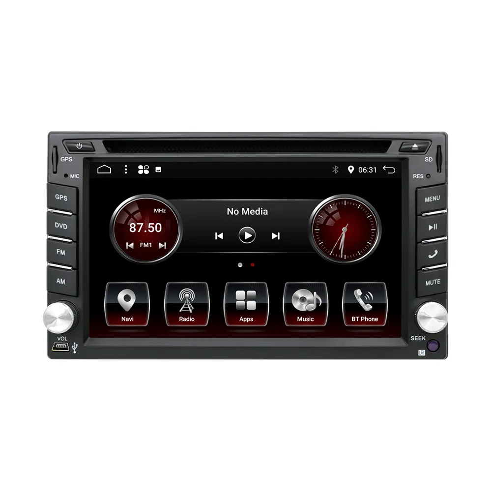 Lecteur stéréo Android à écran tactile, Navigation GPS, lecteur DVD de voiture pour voiture universelle pour Tesla Hyundai Honda VW Volvo S60 XC90