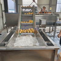 Máquina Automática para Producción de Papas Fritas, Maquinaria Comercial Integrada para Cortar, Freír y Empacar Papas Fritas