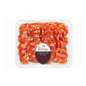 Principe Spianata Salami tranché, charcuterie italienne de porc séchée, 100g, sans gluten, sans OGM, pour l'exportation - Product Image 1