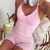 Débardeur de sport sans coutures grande taille à col halter en V profond pour femme, soutien-gorge de compression pour le yoga et l'entraînement avec logo frontal