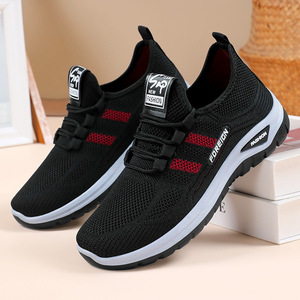 <span class=keywords><strong>Scarpe</strong></span> Casual da <span class=keywords><strong>Donna</strong></span> <span class=keywords><strong>Taglie</strong></span> <span class=keywords><strong>Grandi</strong></span> Traspiranti con Suola Morbida in Maglia Fly-Knit Allacciate Estive con Tacco Basso - Product Image 2