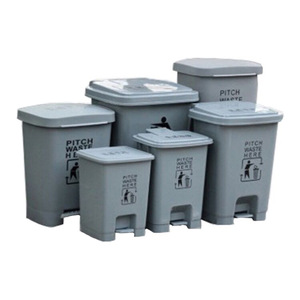 Foot Operated Plastic Trash Can 15L <b>20L</b> 30L 40L 60L 70L Gray Rectangular Indoor Outdoor Waste <b>Bin</b> With Pedal - Product Image 1