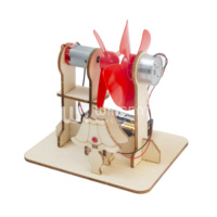 Kit de Ciencia de Generación de Energía Eólica de Madera DIY, Juguete Educativo STEM, Motor, Experimento de Conversión de Energía, Modelo de Física