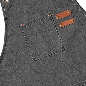 Tabliers de <span class=keywords><strong>chef</strong></span> SEB pour hommes et femmes avec grandes poches, en toile de coton, à dos croisé, robustes, réglables, accessoires de <span class=keywords><strong>barbecue</strong></span> - Product Image 4