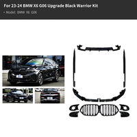 Kit de Carrocería Exterior Modificado para Automóviles Serie X6 G06 2023-2024, Actualización Black Warrior, Alerón Delantero, Faldones Laterales, Rejilla