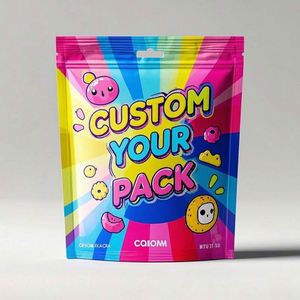 Sacs en mylar anti-odeur avec pochette debout avec fenêtre zip-lock 3.5 imprimés sur mesure pour bonbons, aliments et emballages alimentaires pour animaux de compagnie - Product Image 6