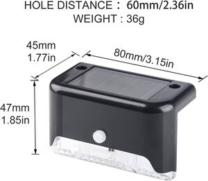 Lámpara Solar LED de Diseño Nuevo, Impermeable IP65, ABS, Luz Blanca Cálida, Incluye Batería AAA, Sensor de Luz, Regulable, para Jardín, Escaleras, Balcón - Product Image 3