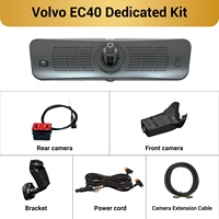 Caméra de recul numérique 2K Sinjet pour Volvo EC40 avec Wi-Fi, écran complet 9,2 pouces, H10 Pro Mirror DashCam