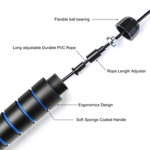 <span class=keywords><strong>Corde</strong></span> <span class=keywords><strong>à</strong></span> <span class=keywords><strong>sauter</strong></span> unisexe réglable en longueur <span class=keywords><strong>sans</strong></span> fil en PVC de haute qualité pour la perte de poids avec et <span class=keywords><strong>sans</strong></span> <span class=keywords><strong>corde</strong></span> - Product Image 4