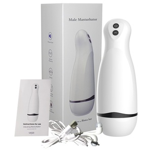 Masturbador Masculino Inteligente Interactivo con Forma de Copa de Avión, Entrenador Sexual de TPE, Simulación de Vibración y Pronunciación, Recargable - Product Image 1