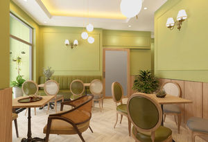 เคาน์เตอร์บาร์คาเฟ่ไม้เฟอร์นิเจอร์ร้านอาหารตามธีมที่กำหนดเองสำหรับการออกแบบตกแต่งภายในร้านกาแฟ - Product Image 6