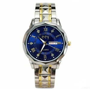 Montre à quartz avec bracelet en acier, montre en alliage résistante à l'eau, montre-bracelet pour homme, pour le commerce d'exportation - Product Image 4