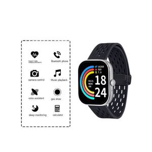 สมาร์ทวอทช์ S5C หน้าจอสี่เหลี่ยม TFT รองรับซิม วัดอัตราการเต้นของหัวใจ ตรวจจับการนอนหลับ กันน้ำ IP68 ตัวเรือนโลหะผสม สายรัดแม่เหล็ก แบตเตอรี่ใช้งานได้ 5-10 วัน - Product Image 6