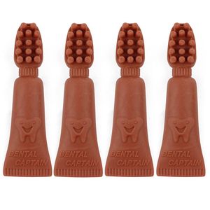 Sıcak satış pet malzemeleri köpek trets diş sopa sığır lezzet diş fırçası şekli köpek aperatifler için ödülleri ham organik köpek çiğnemek sopa - Product Image 3