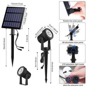 Projecteur solaire LED extérieur 3000K/6000K/RGB, éclairage de jardin, IP65 étanche, alimentation murale, FX-SOSG017, lumière solaire LED FX-SOSG017 - Product Image 5