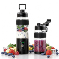 Hoge kwaliteit draagbare blender met verwisselbare batterij en touchscreen met vermogensweergave, USB fruitmixer, mini handpers
