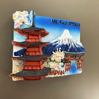 Aimants de réfrigérateur personnalisés voyage Japon Mont Fuji 5ème pagode à cinq étages Décoration cadeau Villages souvenirs Aimant 3D
