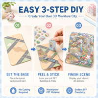 Kit d'autocollants de scène miniature DIY personnalisé : Boutique de nouilles ramen pour journalisation artistique et artisanat