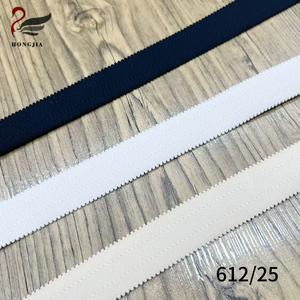 Bande élastique en <span class=keywords><strong>polyamide</strong></span> douce antidérapante de 25 mm avec logo personnalisé, bord festonné picot, pour bretelles de soutien-gorge - Product Image 1