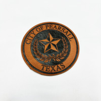 24 nouvelle mode patch en cuir personnalisé pour vêtements marque bricolage Logo tissu pour veste manteau