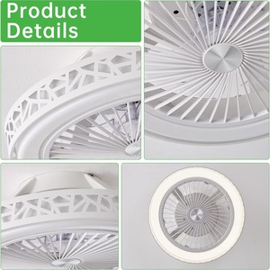 Đèn chùm sang trọng Điều khiển từ xa quạt điện mái nhà với ánh sáng phòng khách mờ hộ gia đình dẫn quạt trần ánh sáng - Product Image 3