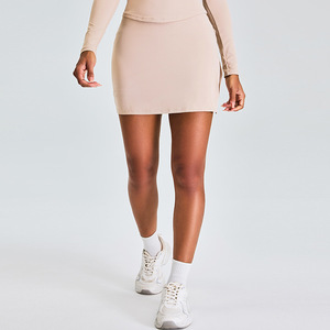 XW-TM0199 grosir desain baru pakaian olahraga Gym rok Golf Tenis Slim Fit ramping A-line pinggang tinggi lembut nyaman pakaian olahraga - Product Image 4