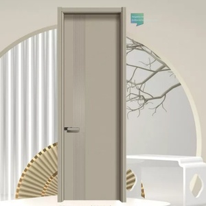 Porte intérieure moderne simple en bois massif insonorisée sans peinture hôtel familial à bas prix panneau personnalisé porte en bois chambre salle de bain - Product Image 5