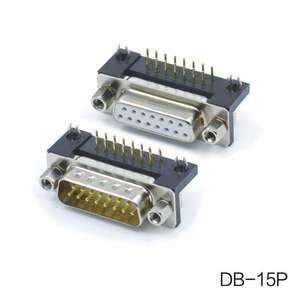 ขั้วต่อ D-Sub แบบมุมฉาก DB15 ตัวผู้ 15 พิน แบบติดตั้งบน PCB ชุบทอง สำหรับอุปกรณ์พอร์ตอนุกรมในระบบอัตโนมัติทางอุตสาหกรรม - Product Image 3