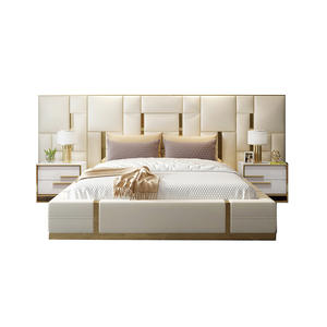 Lit King Size en Cuir Premium Moderne de Luxe avec Tête de Lit Surdimensionnée Cadre de Lit Queen Doux pour Meubles de Chambre à Coucher Principale - Product Image 6
