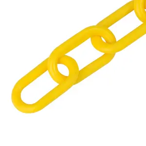 10 milímetros Elo Da Cadeia de Barreira de Segurança de Plástico Amarelo Para Uso com Wet-Piso Cones de Segurança