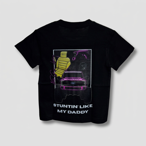 Stuntin Like My Daddy Tee-shirt pour tout-petits/jeunes - 100 % coton, taille normale, rose - Product Image 3