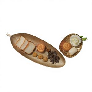 Ensemble de Plats de Service en Bois Jetables Élégants et Modernes, Plats à Sushi, Desserts, Plats de Fête, Plats de Restaurant, Collection de Service Décorative - Product Image 1